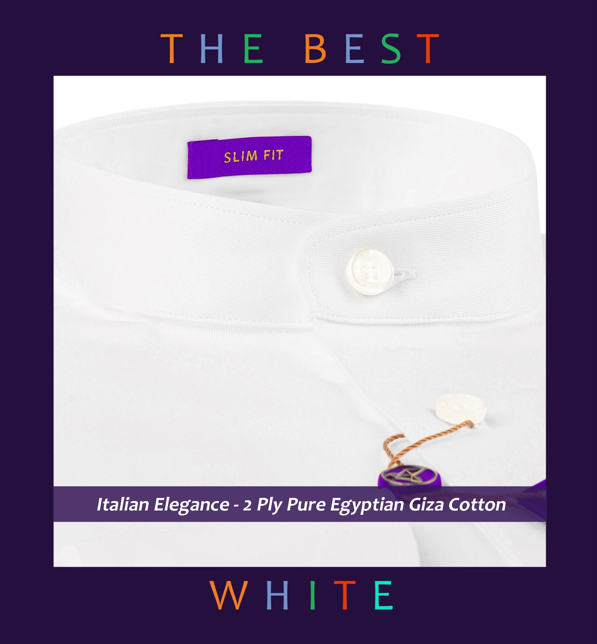 Vinci- The Best White- Mandarin Collar