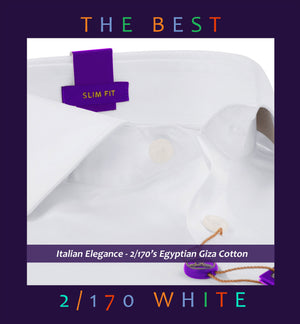 Winchester- The Best Formal White Twill- 2/170 Egyptian Giza Cotton