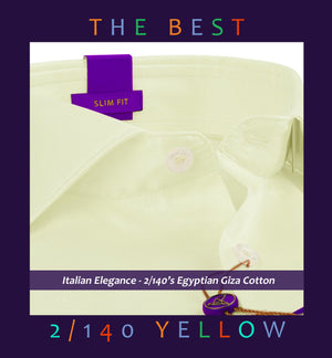 Navona- The Best Light Yellow- 2/140 Egyptian Giza Cotton