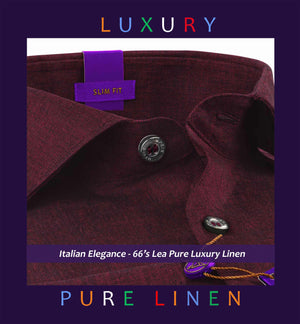 Huntington- Burgundy Solid Linen