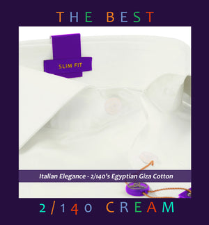 Harlem- The Best Cream Twill- 2/140 Egyptian Giza Cotton