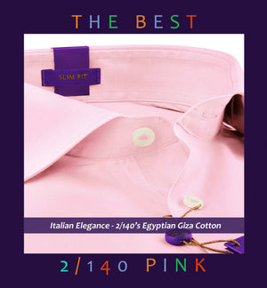 Albania- The Best Formal Pink- 2/140 Egyptian Giza Cotton