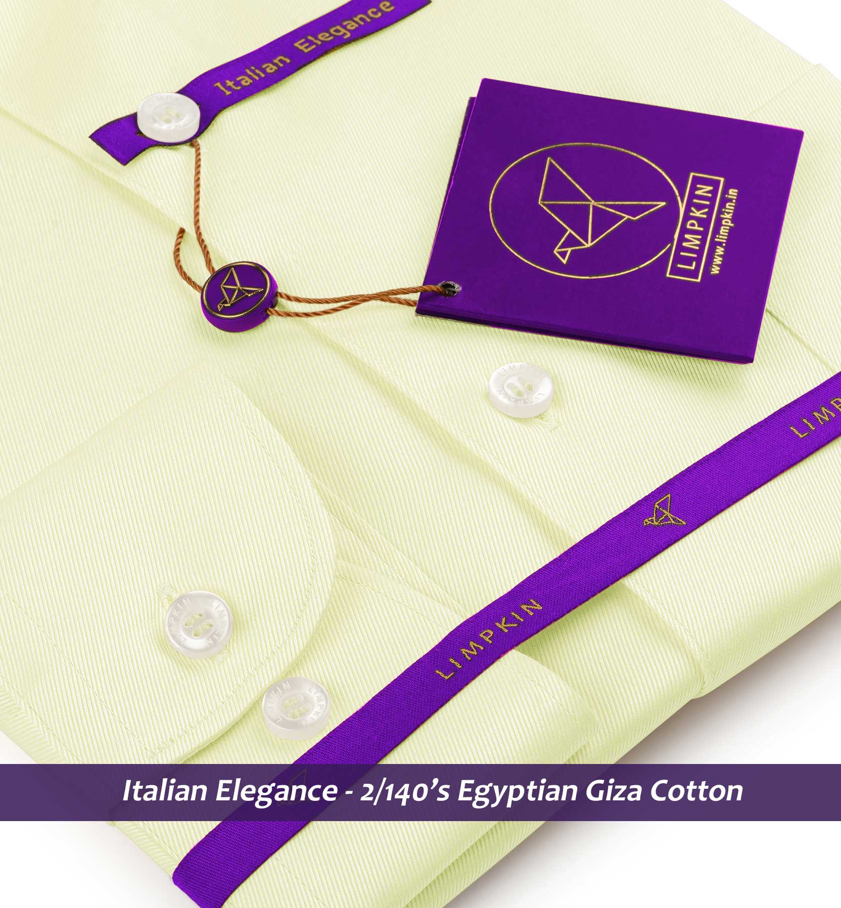 Navona- The Best Light Yellow- 2/140 Egyptian Giza Cotton