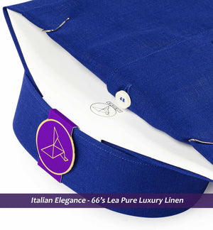 Palermo- Royal Blue Solid Linen