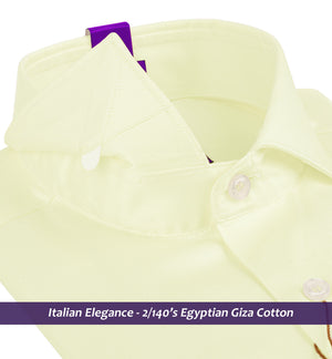 Navona- The Best Light Yellow- 2/140 Egyptian Giza Cotton