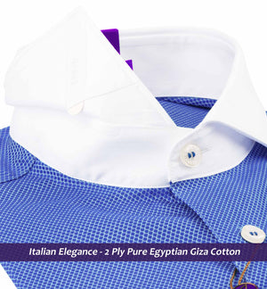 Condamine- Azure Blue Structure with White Collar